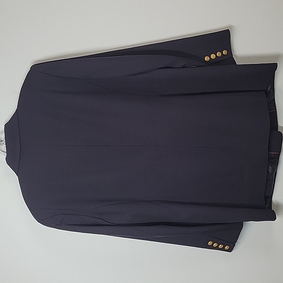 Talbots vintage navy blazer with gold crest emblem buttons - Picture 6 of 11